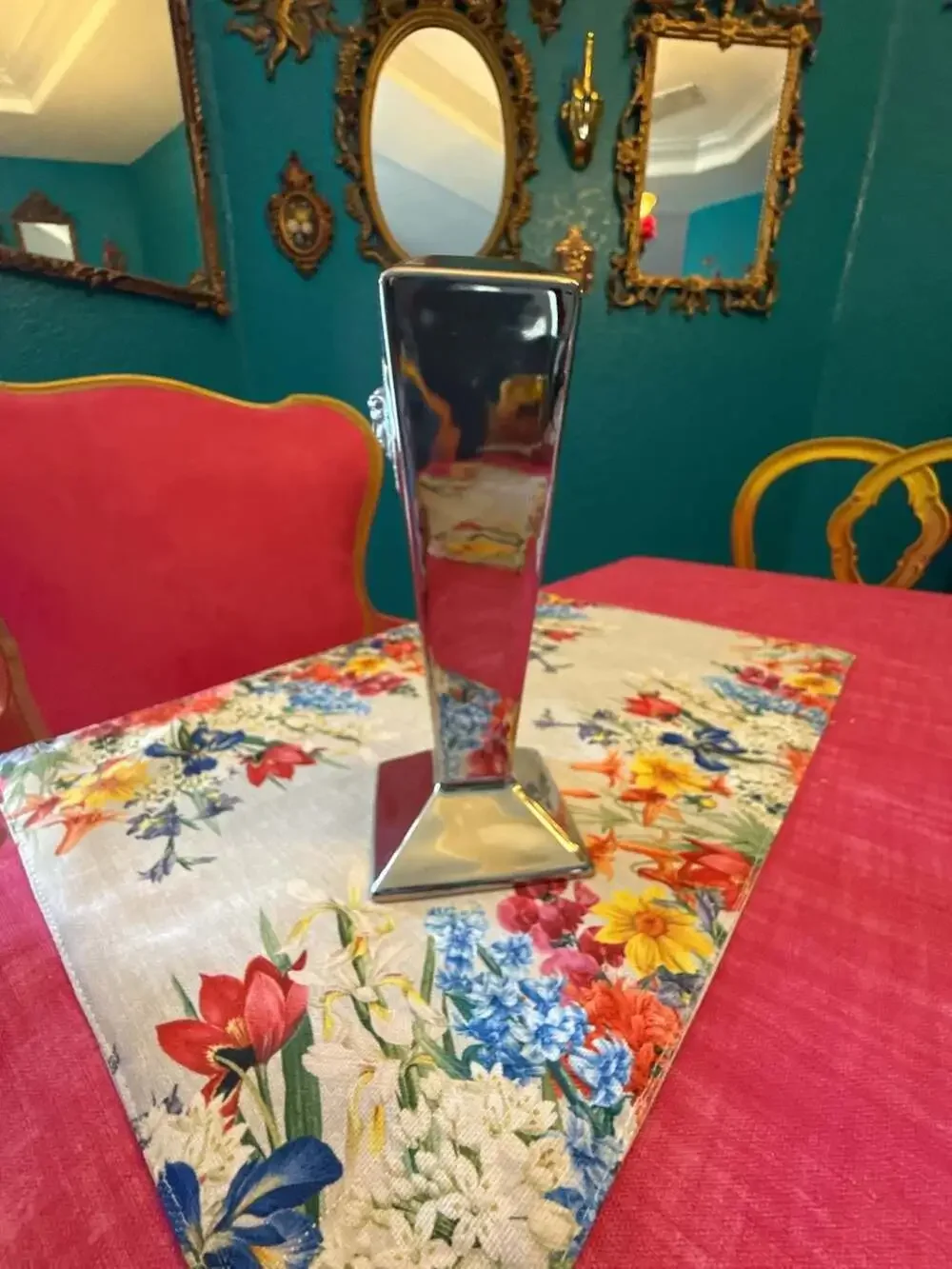 Rosenthal Versace Medusa Platinum Porcelain Candlestick Holder